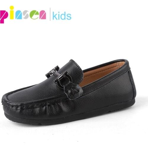 2020 Spring Genuine Leather Kids Shoes for Boys Flats Mocassins Fashion Soft Children Shoes For Boy Girls Casual Slip On shoes