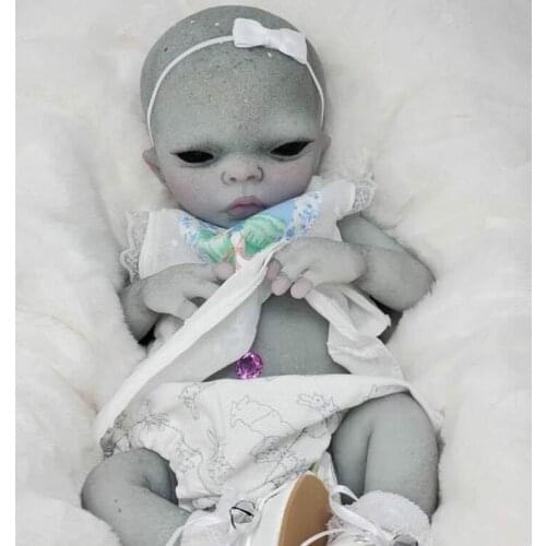 15inch Reborn Kit Imani Alien Baby Premie Size Lifelike Soft Touch DIY Blank Doll Kit Unpainted Unfinished Doll Parts Bonecas