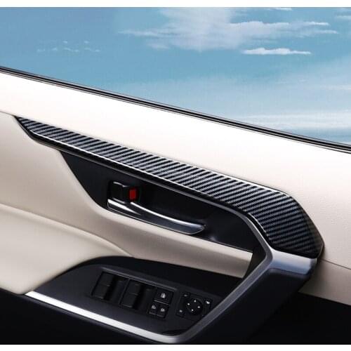 Car Door Armrest frame Strip Trim Cover For Toyota RAV4 RAV 4 2019 2020 2021 XA50 Interior Modification Accessories