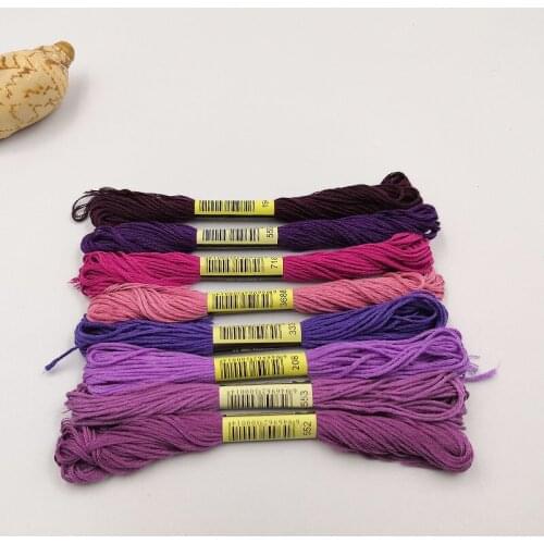 Cross Stitch thread The Unique Style 8 Cross Stitch Cotton Embroidery Thread Floss Sewing Skeins Craft Dofferent Gradient Color