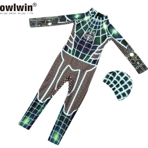 【New store 】 Childrens Swimsuit Boys One Piece Sunscreen Warm Long Sleeve Swimsuit Wetsuit Big Boy Long Sleeve Swimsuit