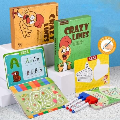 Montessori Children Toys Drawing Tablet Toddler Pen Control Training Drawing Set Early Learning Educational Rewritable Kids Toy