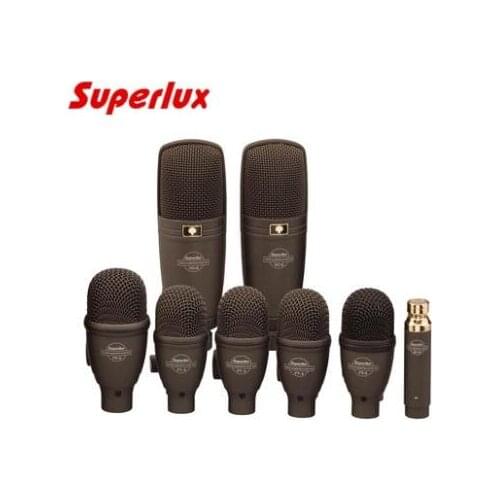 Superlux DRKF5H3 professional Drum microphone kit 8 Set Microphones with carry case package
