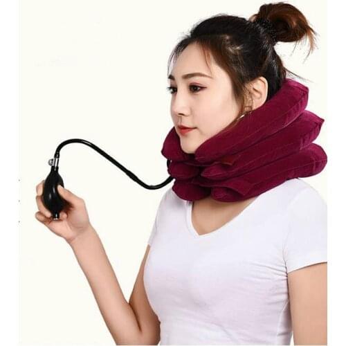 Neck Shoulder Pain Relief Inflatable Air Cervical Neck Traction Neck Massage Neck Muscle Relax Cervical Pillow Massager Brace