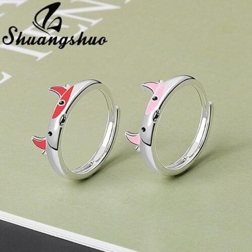 Shuangshuo Cartoon Cute Bull Finger Ring Vintage Adjustable Rings Fashion Jewelry for Women Kids Birthday Gift Bague Homme