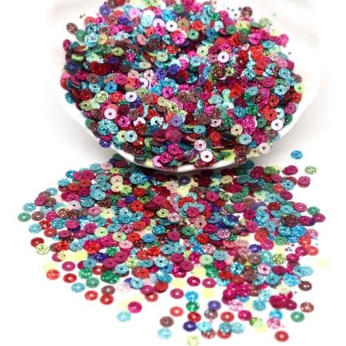 Mix Glitter Sequins 4mm 6mm 10mm Sequin Flat Round Loose Sequins Sewing Wedding Decoration Craft Scrapbook DIY Accessories