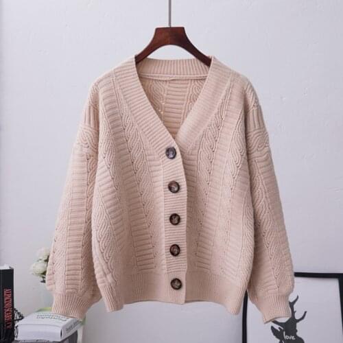 Knitted Cardigan Women Sweater 2020 Long Sleeve Autumn Sweater Women Casual Loose Sweater Tops Femme Knitted Coat And Jacket