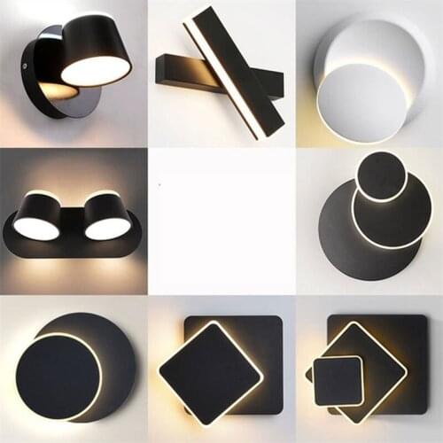 BRIGHT Modern Wall Lamp Fixture Rotating Bedside LED Wall Light Indoor Creative Decoration For Home Bedroom Living Room Dining