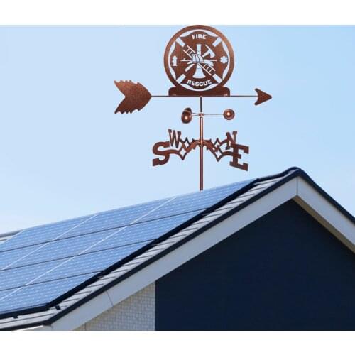 Retro Iron Weather Vane Wind Direction Indicator Garden Stake Weathercock Professional Measuring Tools Yard Decoative Accessory