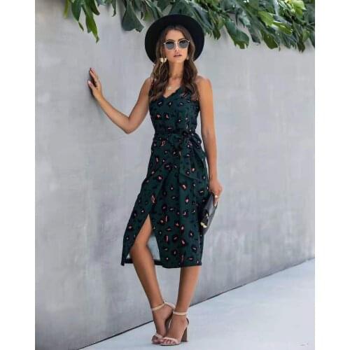 2021 isn wind summer new dress European and American fashion forged face strap wrap shirt skirt womens clothing