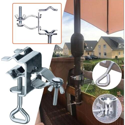 Courtyard Umbrella Fixed Clamp Bracket Clamp Balcony Umbrella Stand Outdoor Table Fixed Umbrella Stand Protection Fixed Clip