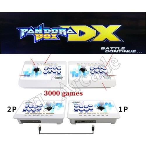 2021 Pandora box DX 3000 in 1 single plastic console arcade stick controller Plug and Play connect TV can save game 3d tekken