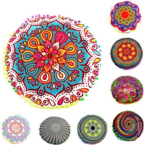 43cm Round Bohemian Mandala Floor Cushion Home Sofa Decor National style sofa cushion comfortable cushion