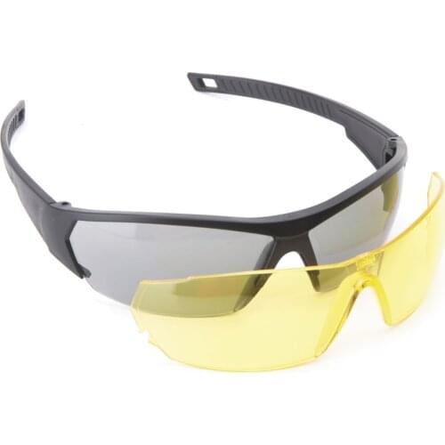 Yds Sport Zen Ballistic Glasses Double Lens - Black & Yellow , 6mm in diameter, 0.86gr in weight and is resistant to particles a