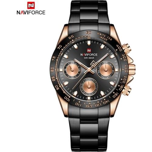 NAVIFORCE Business Brand Luxury Rose Glod Watches For men Military Sport Warterproof Man watch Casual Date Male Clock Relogio Ma