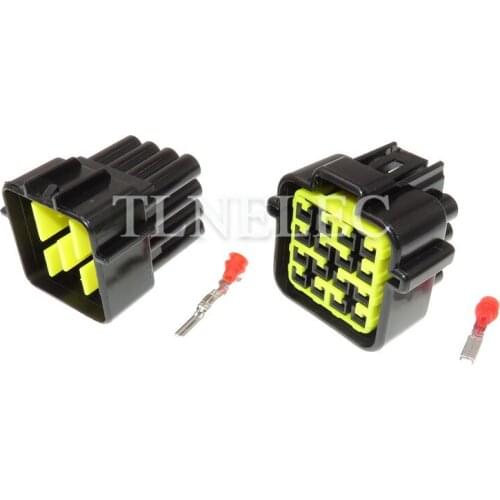 Black 16 Pin Way Sealed Male Female Waterproof Auto Connector Electric Plug FW-C-16M-B FW-C-16F-B