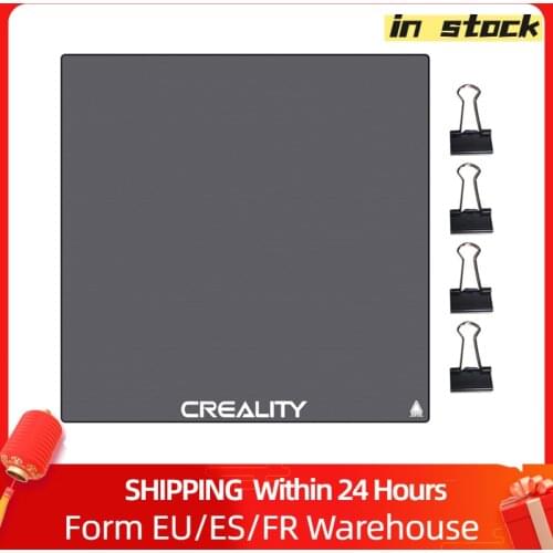 Creality Tempered Glass Bed for 3D Printer parts Platform Heated Plate Build Surface 3 Size with 4pcs Glass Clip 4mm Ultrabase