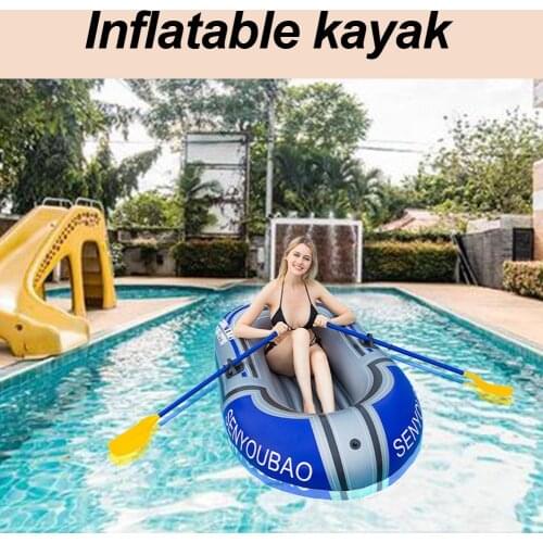 Kayak Canoe Rowing Inflatable Fishing Boat For Single Person Air Boat Diving Boat Excluding The Oars Inflatable Fishing Boat