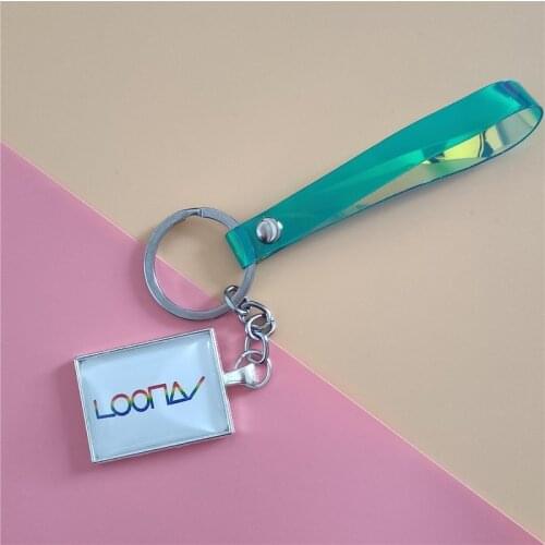 KPOP LOONA Girl Peripheral Keychain Laser Mobile Phone Pendant Keychain Olivia Hye GoWon Hot Sale Of The Month