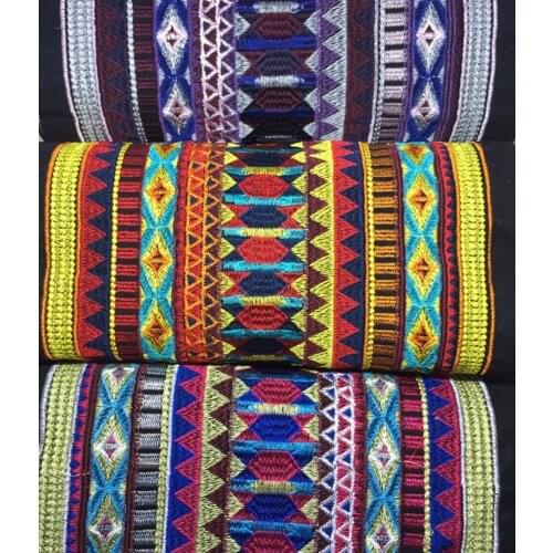 Miao embroidery hmong native woven fabric lace sewing trim ribbon tape webbing boho tribal ethnic gypsy DIY accessory india thai