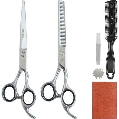 Univinlions 6.0/6.5/7.0 Inch Shears Kit Grooming Scissors For Dogs Barber Accessories Set Hair Cutting Thinning Scissors Trimmer