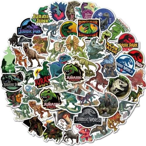 10/30/50pcs/pack Jurassic Park Classic Movie Stickers Lable For Furniture Wall Desk DIY Chair Toy Car Decal Guitar Motorcycle