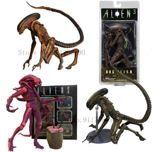 NECA Blue Red Aliens Xenomorph Dog Alien Figure Figma Chestburster & Facehugger Action Figurine Collectible Model Toys Gift 18CM