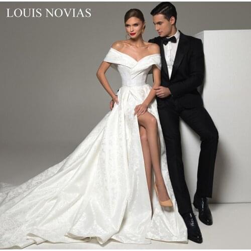 Louis Novias New Fashion High-end Strapless Criss-Cross Vintage Wedding Dress Luxury Silk Taffeta Wedding Gowns Vestido De Noiva