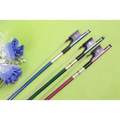 New Brilliant Blue Carbon Fiber Violin Bow 4/4 Straight balance 59.7g 733mm#1221
