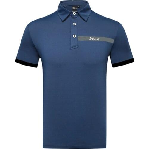 Golf Shirts Mens Golf Apparel T-shirt Sports Golf Apparel Short Sleeve Shirt Dry Fit Breathable Polo-shirt for Men