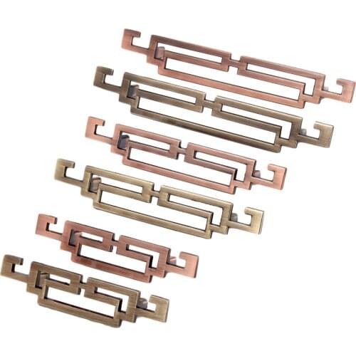 Zinc Alloy Handle Antique Wardrobe Cabinet Door Cupboard Pull Modern Drawer Closet Knob Vintage Bronze Brass 64mm/96mm/128mm
