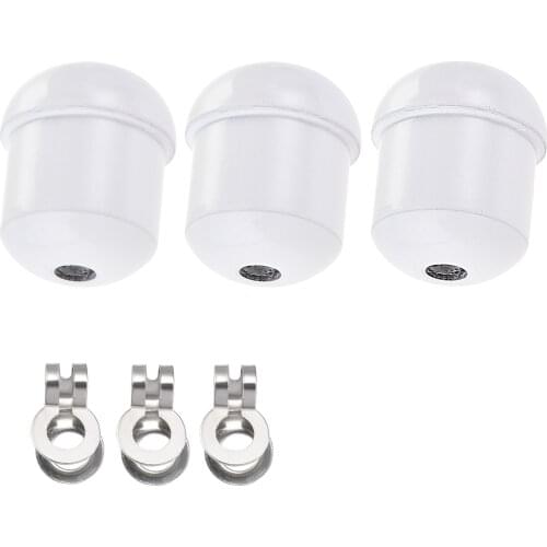 Uxcell Ball Chain Connector 3mm 3.2mm Silver Loop Connection with White Pendant 1set