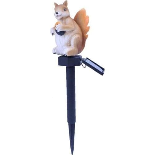 LED Garden Lights - Solar Night Lights Squirrel Shape Solar-Powered Lawn Lamp - Waterproof, Energy Saving