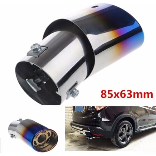 Universal Stainless Steel Exhaust Pipe Tip Muffler Rear Round Exhaust Pipe Tail Muffler For Car Auto SUV