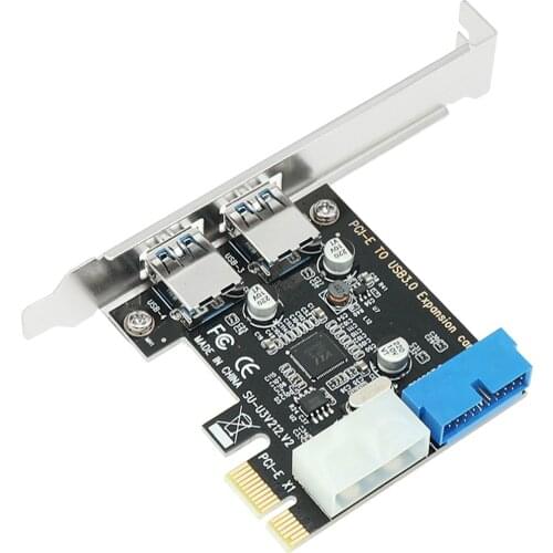 USB 3.0 PCI-E Expansion Card Adapter 2 Port USB3.0 Hub Internal 19pin 19 pin Header USB 3 to PCIE PCI express adapter Card