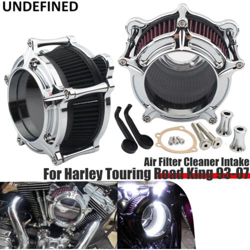 Clear Motorcycle Air Cleaner CNC Aluminum Air Filter Intake For Harley Touring Road King 93-07 Dyna Twin Cam 99-17 Softail 93-15