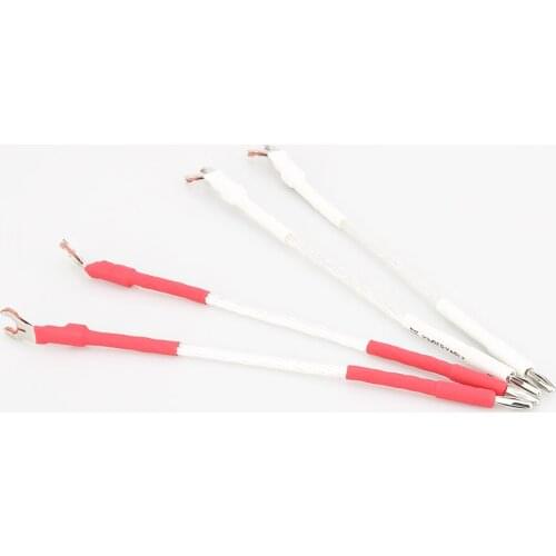 High Quality Audiocrast 8AG Silver Plated JUMPER LINKS Performance Speaker Cable 4 x 20cm Banana Plugs - Spades