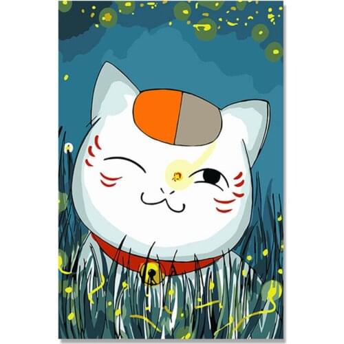 The Japanese anime Natsume yuujinchou Hayao Miyazaki DIY digital painting their colour division number manually filled with drea