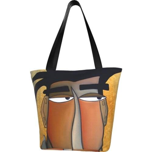 Pablo Picasso,Thought Process Polyester outdoor girl handbag, woman shopping bag, shoulder bag, canvas bag, gift bag