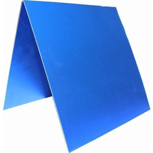 1.0mm 5000 Series 6 Color Choose Laser Cutting Custom Size Anti-Scratch Surface Blue Sandblasted Anodized Aluminium Sheet Plates