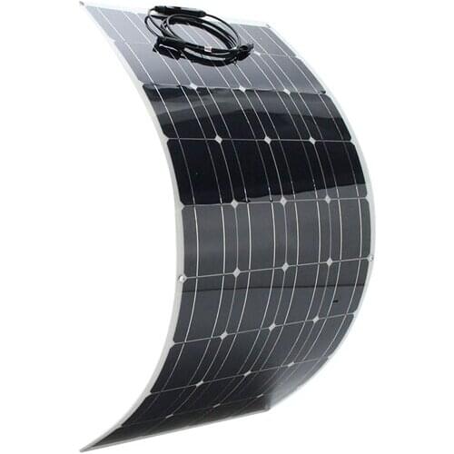1pcs 2pcs 3pcs 4pcs solar panel Monocrystalline Solar Cell Flexible for Car/Yacht/Steamship 12V 24 Volt 100 Watt Solar Battery