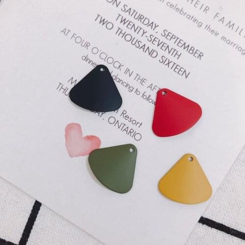 10 pieces of DIY simple color alloy painted fan-shaped earrings earrings accessories materials