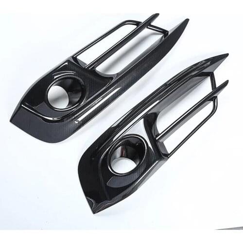 For Honda Civic 2016 2PCS Car Front Fog Light Lamp Cover Trim Carbon Fiber ABS Chrome Car Styling Auto Accessories Free Shipping