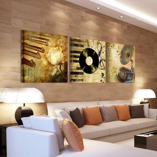 3 PCS Diamond Embroidery Full Square Round 5D Diy Diamond Painting Cross Stitch Musical Instrument Picture mozaik puzzle C990