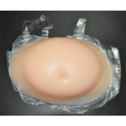 3000g comfortable realistic medicine silicone artificial belly,fake belly Tummy for false pregnancy for twins 8-10 month