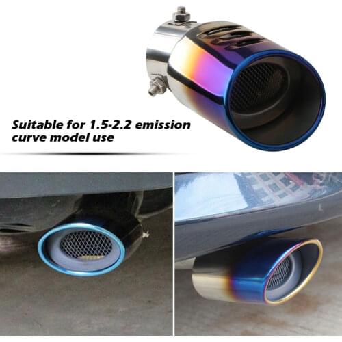 Car Bent Exhaust Muffler Tip Bolt-on Slant Cut Rolled Edge Stainless Steel Exhaust Tailpipe Tip 2.5 inch ID Inlet Auto Accessory