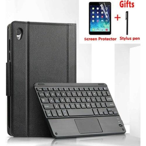 Wireless Bluetooth TouchPad keyboard Case For Lenovo Tab M10 HD 2nd Gen TB-X306F TB-X306X Luxury PU Leather Magnetic cover Funda