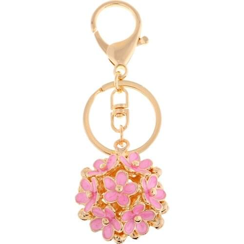 Beautiful Fashion Cute Flower Shaped Key Chain Handbag Keychain Car Hey Ring