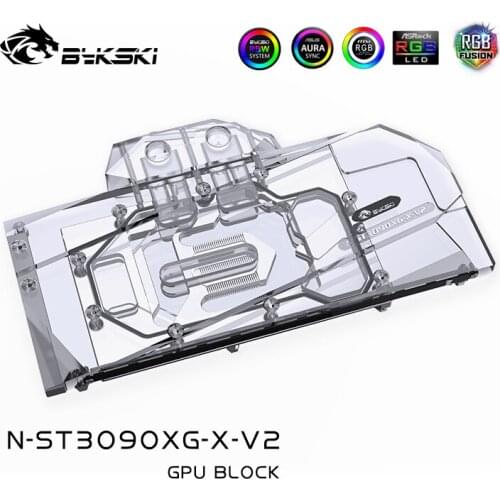 Bykski GPU Water Cooling Block For ZOTAC RTX3090/3080 GAMING OC, Liquid Cooling Cooler For Graphics Card, N-ST3090XG-X-V2