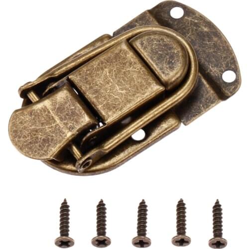 1 Pc Zinc Alloy Vintage Lock Chest Box Gift Box Suitcase Case Buckles Toggle Hasp Latch Catch Clasp Furniture Hardware 67*34m